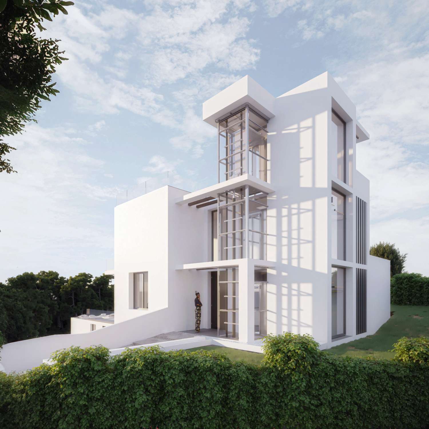 Zeitgenössische schlüsselfertige Villa in Buenas Noches, Estepona