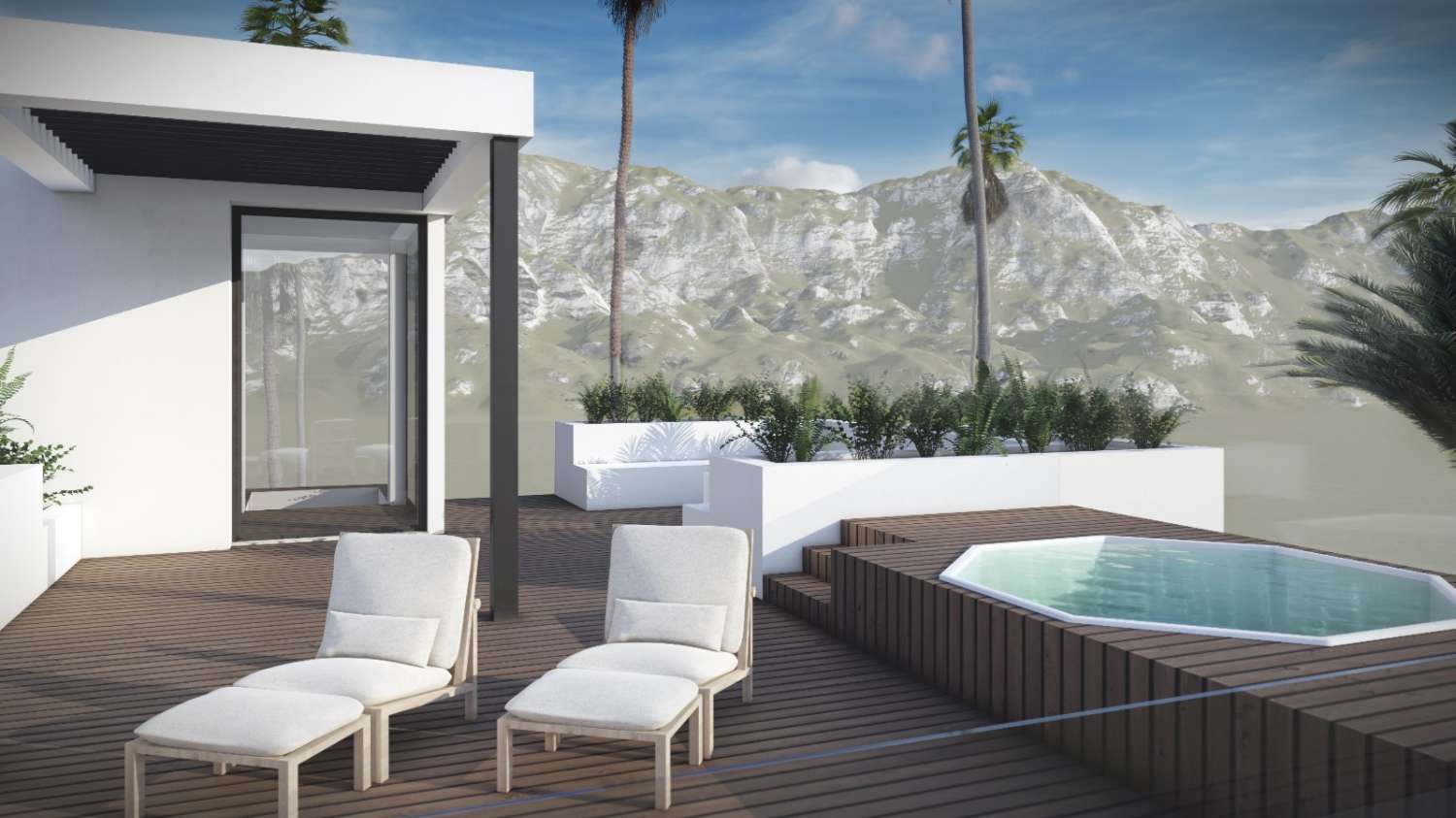 Zeitgenössische schlüsselfertige Villa in Buenas Noches, Estepona