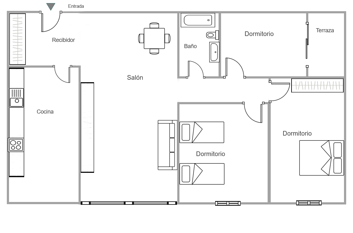 Apartment for sale in Ciudad Jardin, Málaga, to be renovated