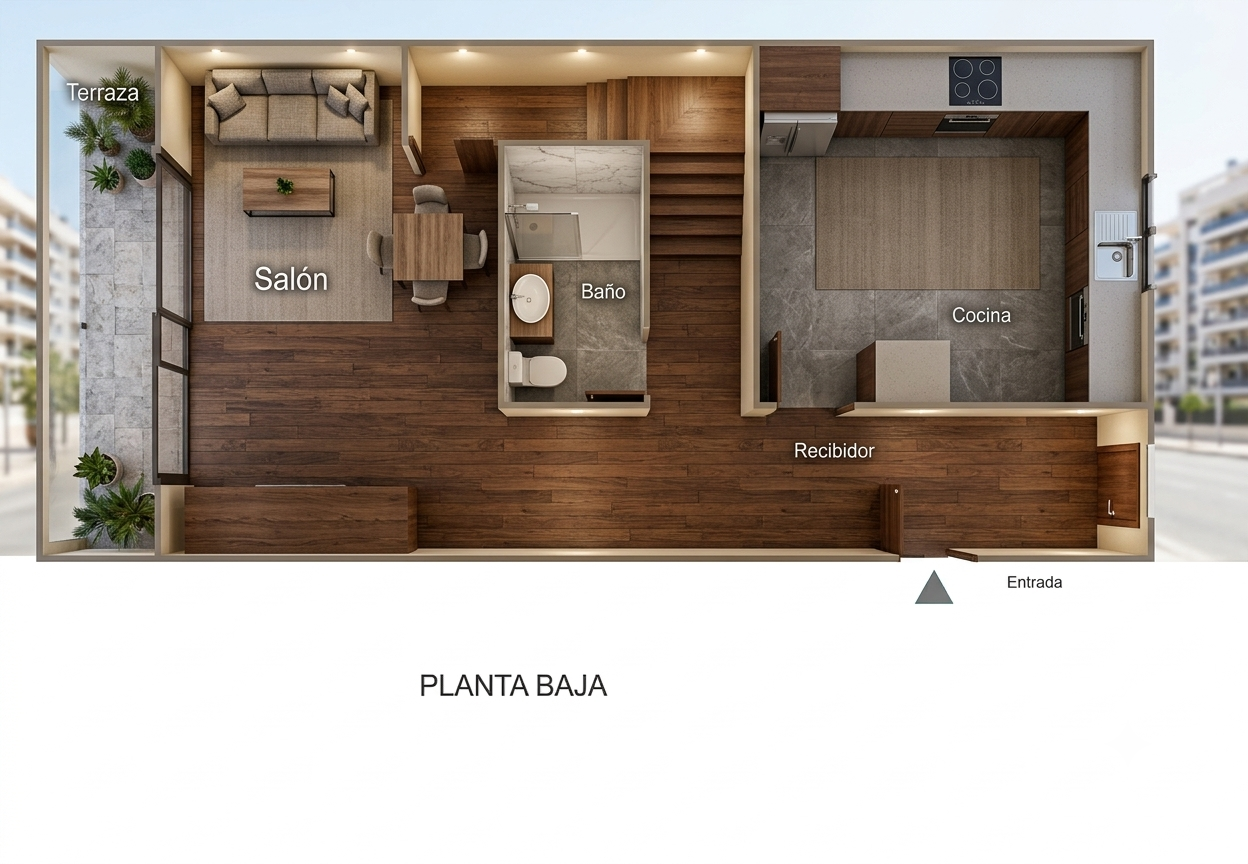 Exclusivo apartamento dúplex con terraza y garaje a solo 400 metros de la playa de La Carihuela, Torremolinos.