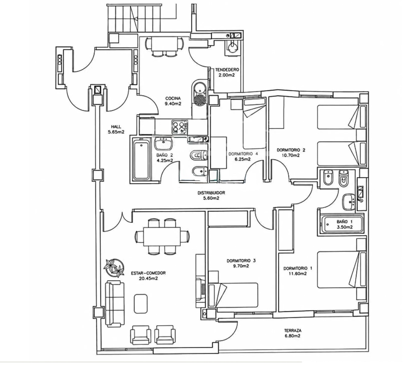 Appartement de 4 chambres à vendre à Ciudad Jardín-Málaga