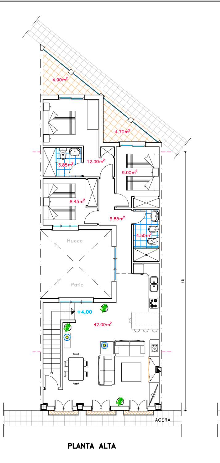 Edificio de 2 apartamentos/viviendas  y garaje, situado en  CIUDAD JARDÍN (MÁLAGA).